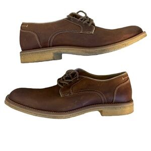 Johnston & Murphy Men's Size 8 M Tan Leather Lace-Up Shoes with memory foam